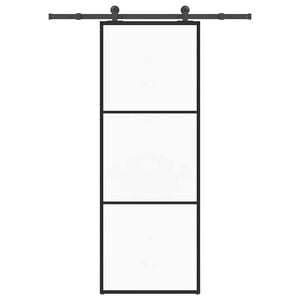 vidaXL Schiebet&uuml;r mit Beschlag 76x205 cm ESG-Glas & Aluminium