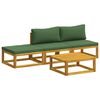 vidaXL Sofa-Set 4 stk. Natur Massivholz Akazie