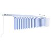 vidaXL Markise Automatisch Einziehbar mit Volant 5x3 m Blau und Weiß