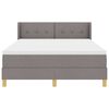 vidaXL Boxspringbett mit Matratze Taupe 200 x 140 cm Polyester
