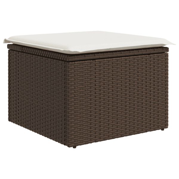 vidaXL 6-tlg. Garten-Sofagarnitur mit Kissen Braun Poly Rattan