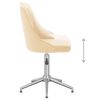 vidaXL Esszimmerst&uuml;hle 2 Stk. Drehbar Creme Samt