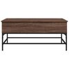 vidaXL Couchtisch Braun Eichen-Optik 100x50x45 cm Holzwerkstoff Metall