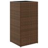 vidaXL Pflanzk&uuml;bel 2 Stk. Braun 40x40x80 cm Poly Rattan