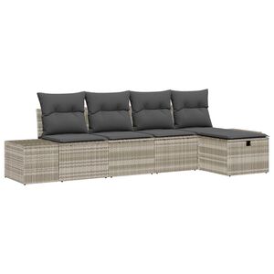 vidaXL Sofa Set mit Kissen 6 pcs Poly-Rattan