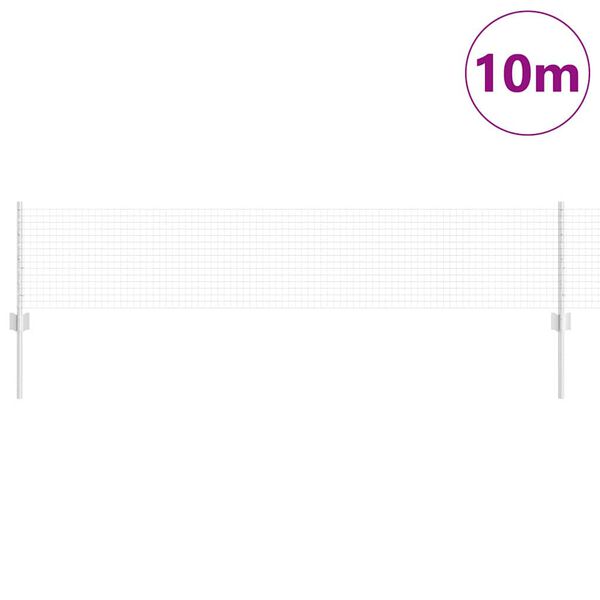 vidaXL Zaun mit Pfosten Silber 0,4 x 10 m Stahl
