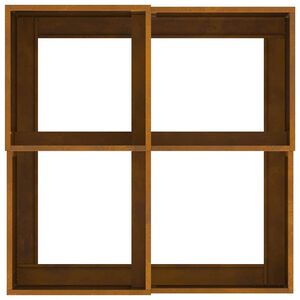 vidaXL Gartenblumentopf Rostig 100 x 100 x 48 cm Wetterfeststahl