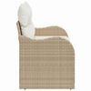 vidaXL Gartensofa mit Kissen Beige 121 x 62 x 69cm Poly-Rattan