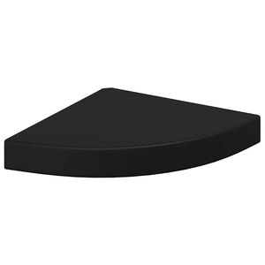 vidaXL Eck-Schweberegal Schwarz 25x25x3,8 cm MDF