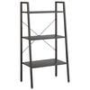 vidaXL Standregal mit 3 B&ouml;den Schwarz 56x35x108 cm