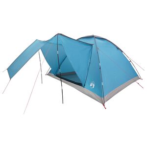 vidaXL Campingzelt 6 Personen Blau Polyester und Stahl