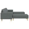 vidaXL Wohnzimmer Couch 3 pcs Dunkelgrau Polyester