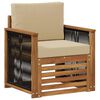 vidaXL Outdoor Mittelsofa Natur