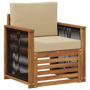 vidaXL Outdoor Mittelsofa Natur