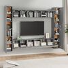 vidaXL 10-tlg. TV-Schrank-Set Grau Sonoma Holzwerkstoff