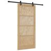 vidaXL Schiebet&uuml;r 93 x 202 cm Holzwerkstoff Nat&uuml;rlich und Schwarz