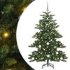 vidaXL K&uuml;nstlicher klappbarer Weihnachtsbaum Gr&uuml;n 150 cm PVC und Stahl