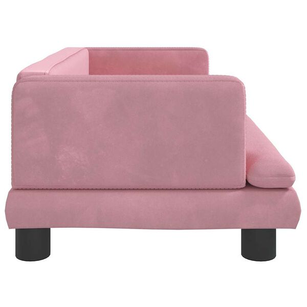 vidaXL Hundebett Rosa 80x45x30 cm Samt