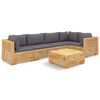 vidaXL 6-tlg. Garten-Lounge-Set mit Kissen Massivholz Teak