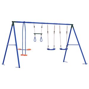 vidaXL Outdoor Schaukelset Mehrfarbig Stahl und PE