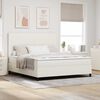 vidaXL Boxspringbett Creme und Weiß 203 x 180 x 128 cm Cordstoff