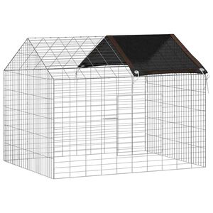 vidaXL Hasenk&auml;fig Silber 100 x 78 x 78 cm Verzinkter Stahl