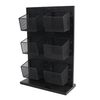 Gifts Amsterdam Tee-Organizer Mandy 2x3 Holz Metall Schwarz 22x8x32 cm