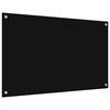 vidaXL Küchenrückwand 2 pcs Schwarz 100 x 60 cm Gehärtetes Glas