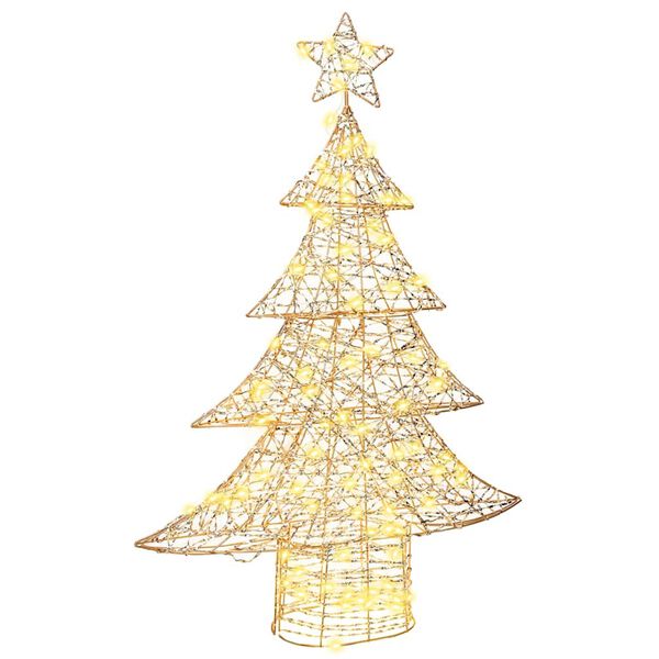 vidaXL Weihnachtsbaum mit 120 LEDs Warmweiß 120 cm Haustier