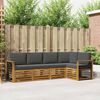 vidaXL Ecksofa Set 5 pcs Natur und Anthrazit Massivholz Akazie