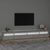 vidaXL TV-Schrank mit LED-Leuchten Betongrau 270x35x40 cm