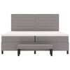 vidaXL Boxspringbett mit Kopfteil Taupe 200 x 200 cm Stoff