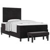 vidaXL Boxspringbett mit Matratze Schwarz 120 x 200 cm Samt