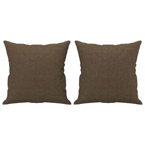 vidaXL Zierkissen 2 Stk. Braun 40x40 cm Stoff