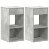 vidaXL Nachttische mit Schublade 2 Stk. Betongrau 35x34x66,5 cm
