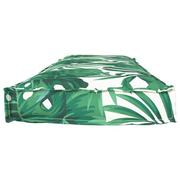 vidaXL Palettenkissen f&uuml;r Bank Floral Blattmuster 140 x 40 x 8 cm