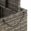 vidaXL Gartentisch Grau 80x80x71 cm Poly Rattan und Akazienholz