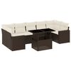 vidaXL 8-tlg. Garten-Sofagarnitur mit Kissen Braun Poly Rattan