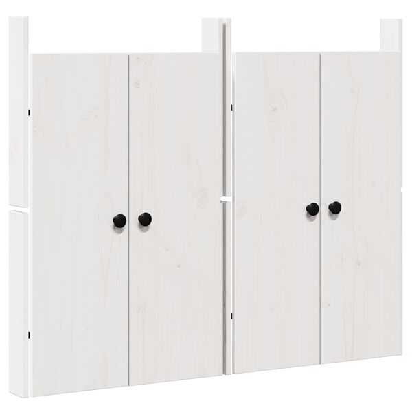 vidaXL K&uuml;chent&uuml;r MEPPEL 2 pcs Wei&szlig; 50 x 9 x 82 cm Massivholz Kiefer