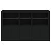 vidaXL Sideboard mit LED-Leuchten Schwarz 162x37x100 cm