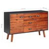 vidaXL Sideboard 110x35x70 cm Massivholz Akazie und MDF