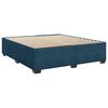 vidaXL Boxspringbett mit Matratze Blau 180x200 cm Samt