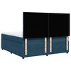 vidaXL Boxspringbett mit Matratze Blau 200x200 cm Samt