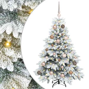 vidaXL K&uuml;nstlicher Weihnachtsbaum mit 150 LEDs Wei&szlig; 120 cm PE und PVC