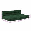 vidaXL Pallet Sofa Kissen Grün Stoff