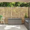 vidaXL Gartenbank mit Kissen Grau 110x40x44 cm Poly Rattan