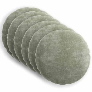 vidaXL Kissenbezug 6 stk. HEERLEN Gr&uuml;n &Oslash; 60 cm Chenille-Stoff