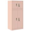 vidaXL Aufbewahrungsschrank 2 stk. Rosa 60 x 40 x 130 cm Stahl