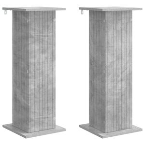 vidaXL Pflanzenst&auml;nder 2 pcs Betongrau 30,5 x 30 x 80,5 cm