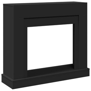 vidaXL Kaminumrandung Schwarz 100x30x87,5 cm Holzwerkstoff